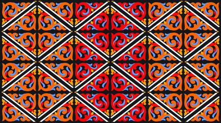 Indonesian Minang motifs are very artistic and beautiful, suitable for various decorations. Vector EPS 10