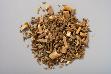 top view GuangHuoXiang or Pogostemonis Herba or Cablin Potchouli Herb
