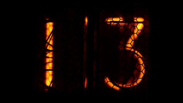 Two digit counting device - nixie tube numbers medium speed count to 60