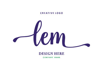 LEM lettering logo is simple, easy to understand and authoritative