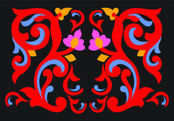 Indonesian Minang motifs are very artistic and beautiful, suitable for various decorations. Vector EPS 10