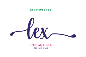 Fototapeta na wymiar LEX lettering logo is simple, easy to understand and authoritative