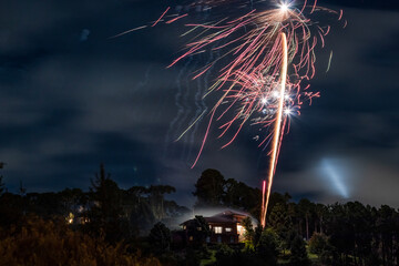 fireworks over the river