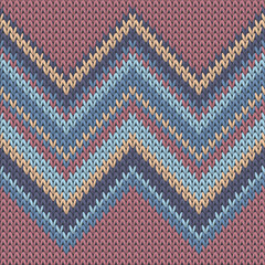 Handmade zig zal lines knitting texture geometric - obrazy, fototapety, plakaty