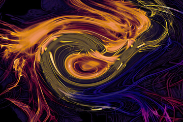 beautiful abstract image where red, blue, green, yellow and mauve colors are combined