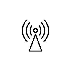 Radio Tower icon, antena Wireless sign vector