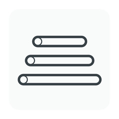 Fototapeta premium Steel pipe vector icon. Item is a construction equipment and component of tubular scaffold system. Use as temporary working platform or structure for construction, maintenance and repair of building.