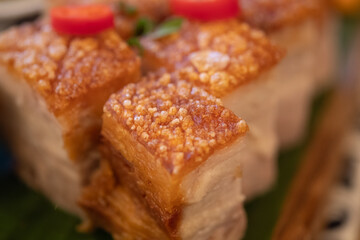 Crunchy roasted pork belly