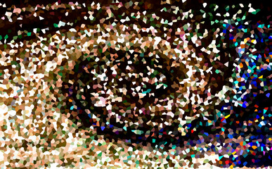 background spiral with lights and dot and a yellow wave 