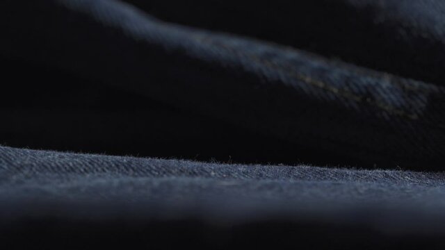 Isolated Shot Of Denim Fabric, Manufactured For Designer Clothing Industry