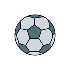 Soccer ball lineal color icon. Simple illustration mobile concept and web design. Vector illustration can be used for topics like sport, entertainment, ball games. Design template vector