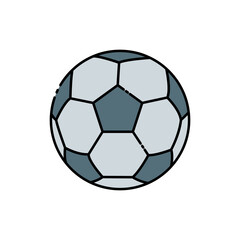 Fototapeta premium Soccer ball lineal color icon. Simple illustration mobile concept and web design. Vector illustration can be used for topics like sport, entertainment, ball games. Design template vector