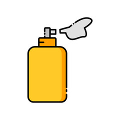 Spray lineal color icon. Simple illustration mobile concept and web design. Vector illustration can be used for topics like sport, ball games. simple design editable. Design template vector