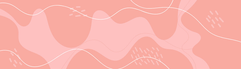 Wide pastel web banner with organic curves and texture