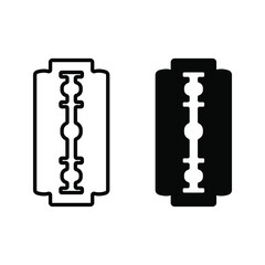 Razor Icon. barber shop sign. Vector Illustration