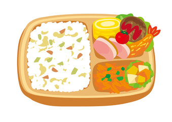 お弁当（ランチボックス）のイラスト