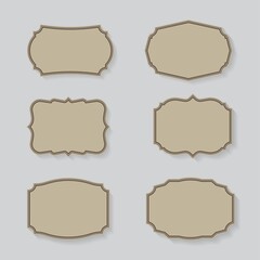 Vector vintage label set design element.