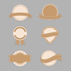 Vector set vintage tag label and frame template banner.