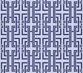 Japanese Square Weave Line Vector Seamless Pattern