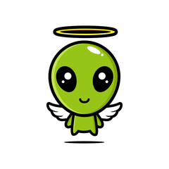 cute alien angel character design