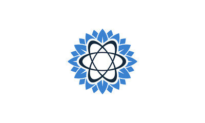 Creative Vector Illustration Logo Design. Abstract Growth Atom Element Concept. 