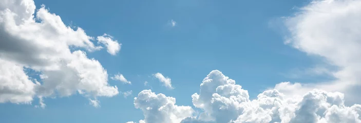 Blue sky backgrounds and white clouds, panorama, banner cover design. © theevening