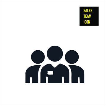 Sales Team Icon Stock Illustration. Sales Icon,  Salesperson Icon. The Icon Is Depicted In A Sales-related Situation.