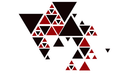 abstract red triangle background with triangles