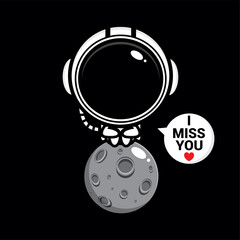 astronaut character design longs for the earth