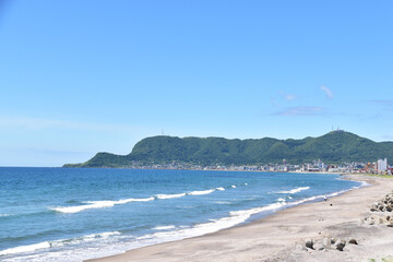 大森浜と函館山