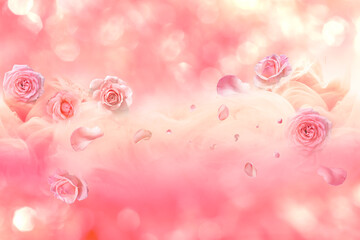 flower on bokeh background for beauty products