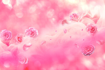 flower on bokeh background for beauty products