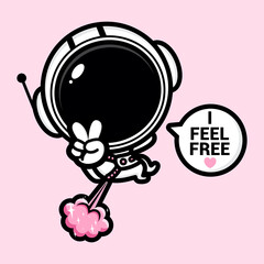 astronaut character design feel free after farting