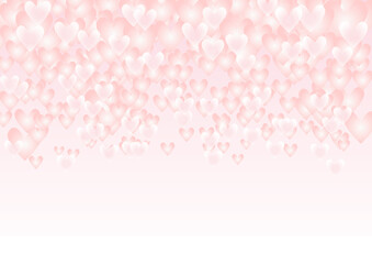 ピンクのハートのグラデーション背景　横