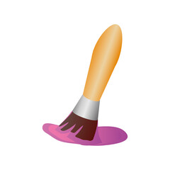 back to school paintbrush color watercolor supply icon