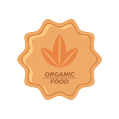 organic food healthy natural badge icon