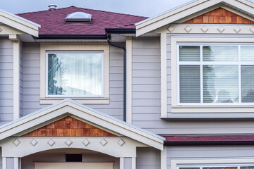 The top of the house with nice window in Vancouver, Canada.