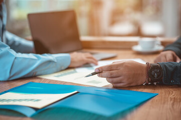 Business people and staff meeting in office to briefing strategy information of corporate.Business meeting concept.