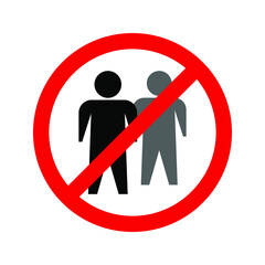 Social Distancing icon.Avoid Crowds Sign. vector illustration