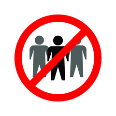 Social Distancing icon.Avoid Crowds Sign. vector illustration