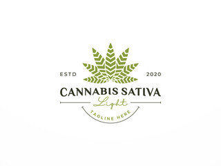 cannabis logo design premium