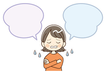 女性　ミドル世代　おばさん　困惑