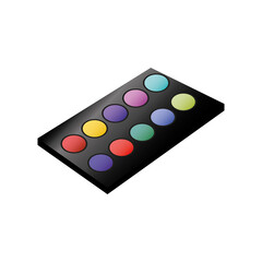 back to school watercolor palette paint supply icon