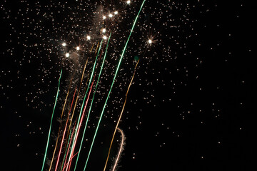 Obraz na płótnie Canvas fireworks in the night sky