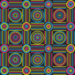 Seamless colorful geometric pattern. Vector abstract texture tiles.