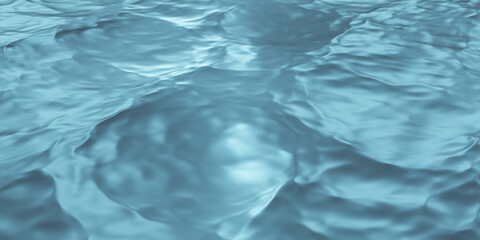 Water surface Wave of the sea Crystal clear water 3D illustration