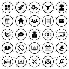 operator icon set, admin icon set vector symbol