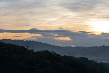 sunset in the mountains