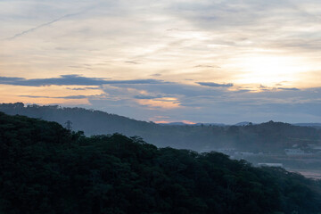 sunset in the mountains