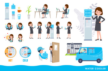 flat type business women_water cooler